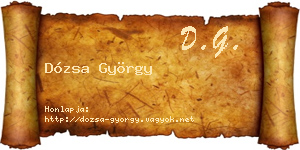 Dózsa György névjegykártya